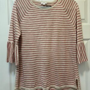 NWT JJill 3/4 Sleeve Striped Shirt